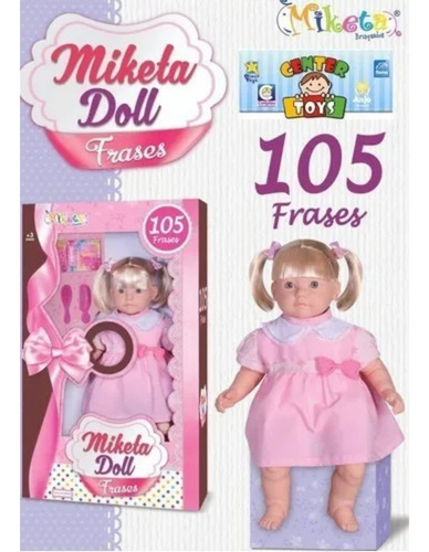 Imagem 3 de 5 de Boneca Dolls Linda Fala 105 Frases Acessórios Menina Miketa