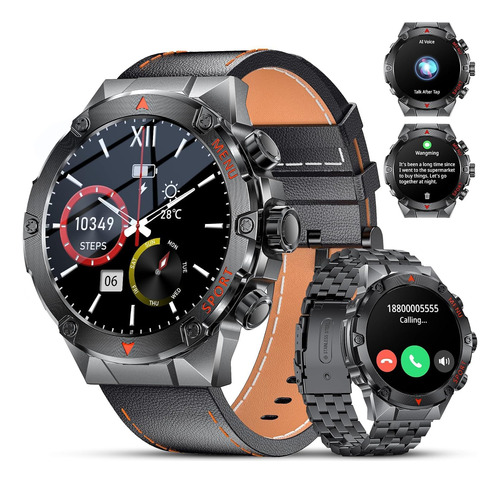 Reloj Inteligente Hombres Impermeable Llamada Bluetooth 2024