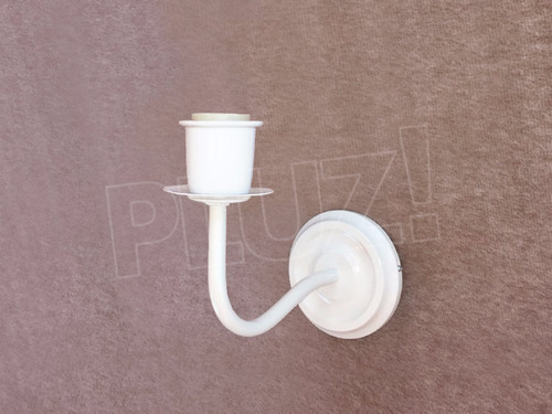 Imagen 4 de 5 de Aplique Pared Simple 1 Luz - Hierro Blanco