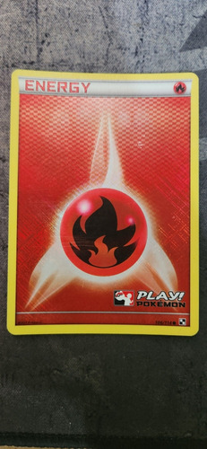 Pokemon Tcg Basic Fire Energy Holo (championship Card Liga)