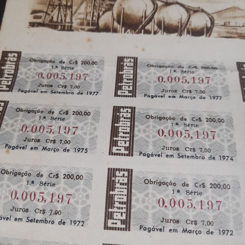 Imagem 5 de 7 de Obrigação Ao Portador Petrobras Crs200 1956