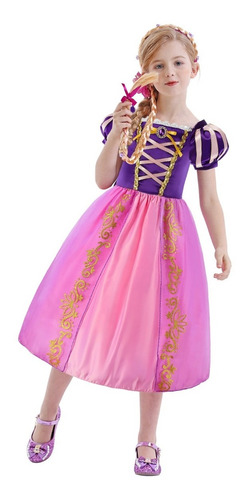 Vestido De Disfraz Princesa Rapunzel Falda Larga Para Niña | MercadoLibre