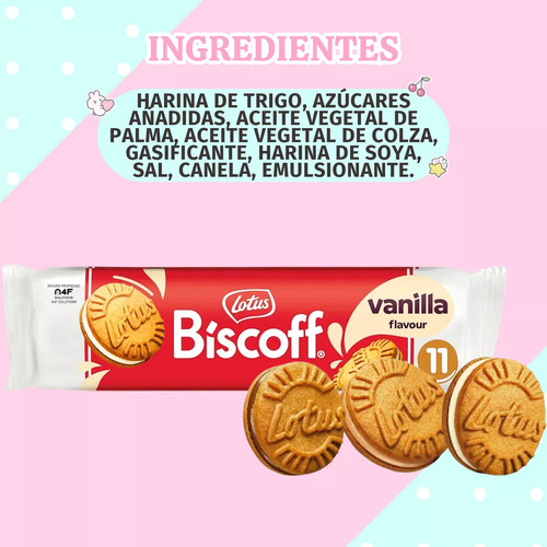 Galletas Lotus Biscoff Relleno Vainilla Sandwich 110g