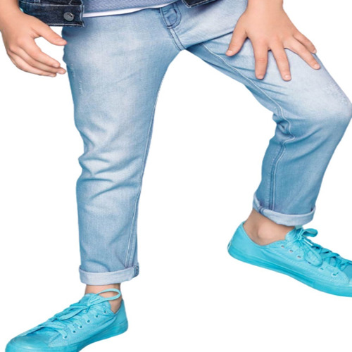 Imagem 3 de 10 de Kit 2 Calças Jeans Com Lycra Menino - Infantil E Juvenil