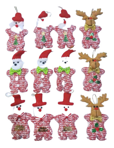 Set De 12 Adornos Para Árbol De Navidad