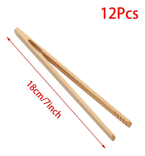 Yuyudehm 12 Pcs Toast Tinks, Pinzas De Tostadas De Bambú Y