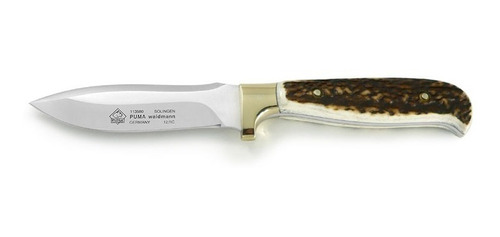 Cuchillo De Caza Puma Waidmann 11,2cm Aleman Funda De Cuero.