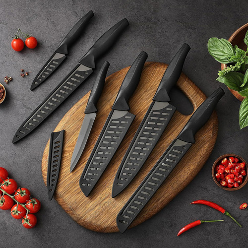 Juego Cuchillos Hogar 7pzs Para Carne/verdura/fruta