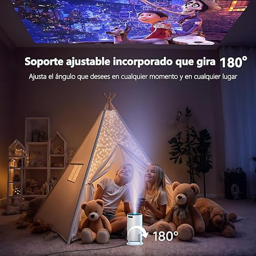 Mini Proyector Hy300 Gearelec Profesional 1080p 4k Wifi 10000lm Color Blanco 127v Portátil Smart Tv