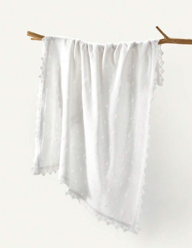 Manta Algodón 70x90 Cm Para Bebés Cloud Blanco