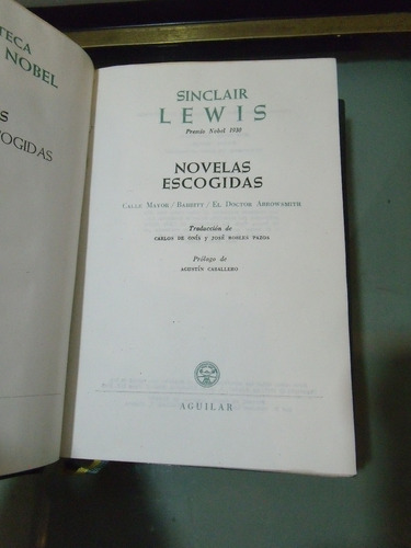 Adp Novelas Escogidas Sinclair Lewis / Ed Aguilar 1957