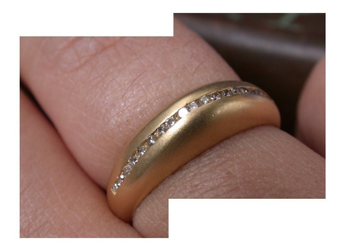 Luli Oport! Anillo Oro 18k  Brillantes 1/2 Sin Fin Arenado