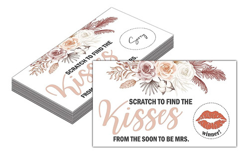 Bridal Shower Scratch Off Game Cards - Besos De Soon To Be M