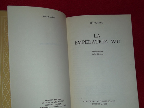 Lin Yutang - La Emperatriz Wu ( Lady Wu ) Biografía