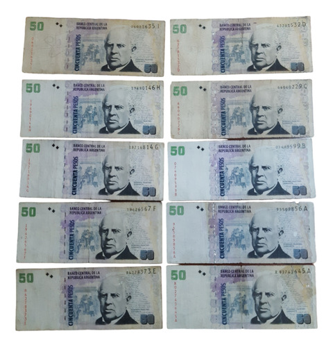 Serie De Billetes De 50$ Completa