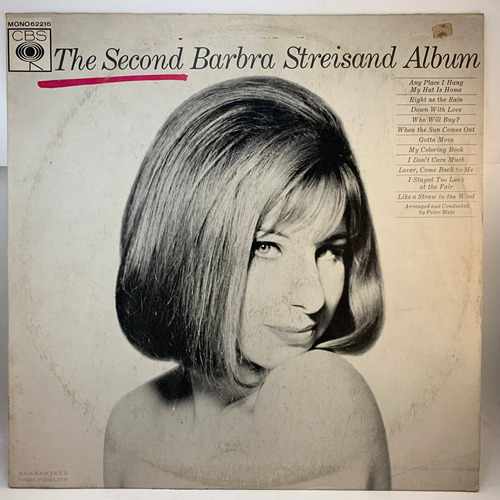 Barbara Streisand - The Second Album - Vinilo Israel Lp Mb