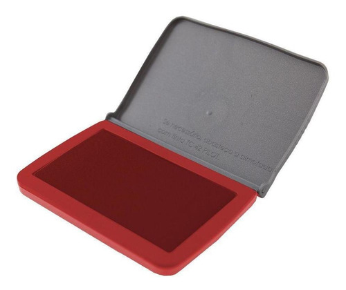 Almofada Carimbo Plastica Com Tinta Numero 3 Vermelha Pilot