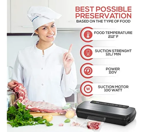 Selladora Al Vacío Nutrichef Pkvs 12 Acero Inoxidable
