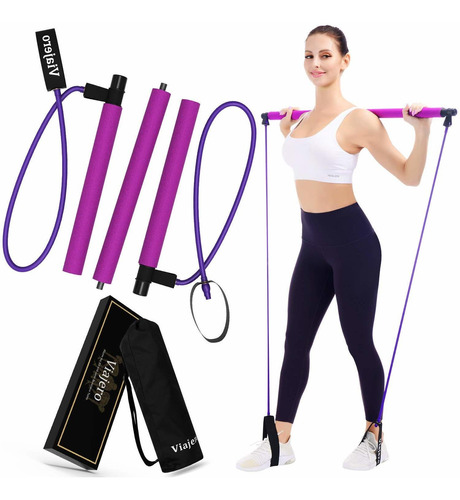 Viajero Kit De Barra De Pilates 2022 Con 2 Bandas De Resiste