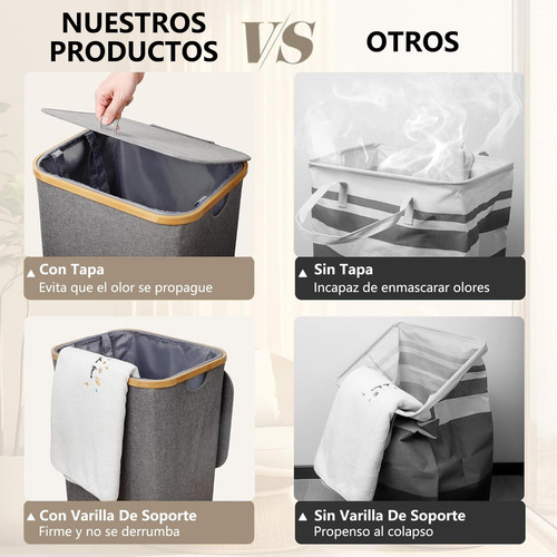 Cesto La Ropa Portátil Grande De Con Tapa Cesto De La Ropa