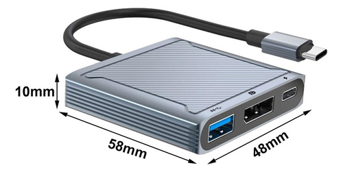 Usb C Para Displayport Hub Conversor Docking Station