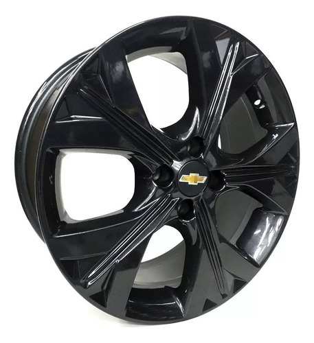 Rodas De Liga Leve Chevrolet Onix Celta Aro 17 4x100 ( Jogo) Cor Black Piano