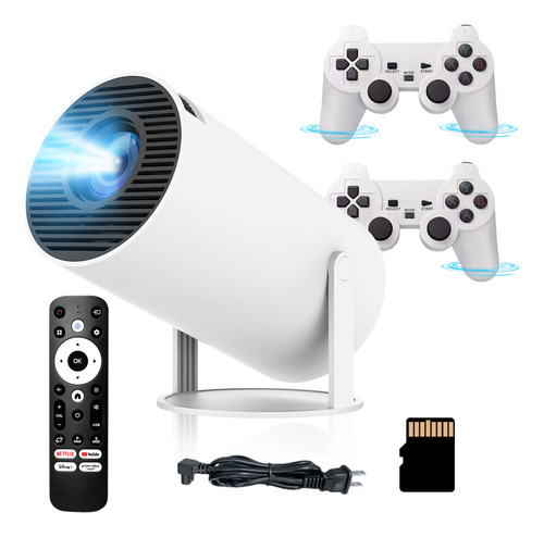 Proyector Android Wifi Isinbox Hy300 Max Portatil Mini Smart Tv 4k 1080p Led Con 2 Gamepads Y Más De 20000 Juegos Proyectores Profesional Para Celular Pc Tv Stick