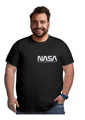 Polera Estampada Nasa 01 Insignia Tallas Grandes 2xl 3xl 4xl