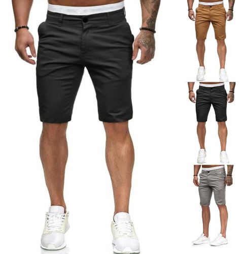Pantalones Cortos De Verano Delgados Casuales Para Hombres