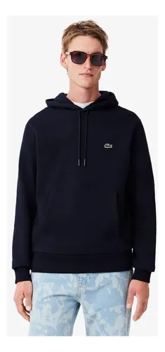 Moletom Com Capuz De Algodão Orgânico Masculino Lacoste