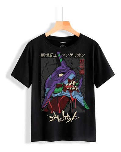 Polera Evangelion Estampada Dtf Cod 001