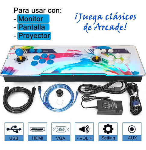 Imagen 1 de 10 de Consola Arcade Pandora Box 5s Palanca 3,400 Juegos Tablero