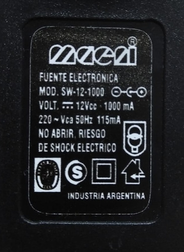 Imagen 4 de 4 de Transformador 12 Voltios Para Pistas 1/32 Marca Sk 97135