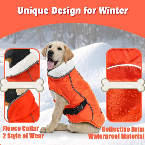 Chaqueta De Invierno Para Perros Emust, A Prueba De Vient...