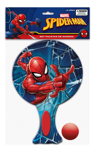 Set Deportivo Paletas De Madera Spiderman Marvel Pronobel