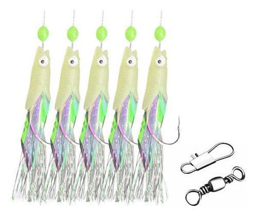 2 X 5x Aparejos De Pesca Luminosos Señuelos De 20mm X 9mm