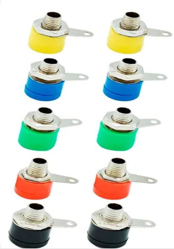 10 Piezas Conector Banana Hembra 4mm Color A Elegir