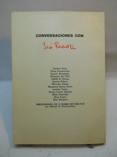 Conversaciones Con Jose Revueltas Poniatowska Sainz Gustavo (Usado)
