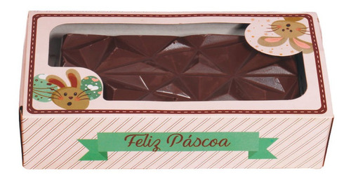 Caixa Barra De Chocolate Especial 3x8x16cm Coelho Caramelo