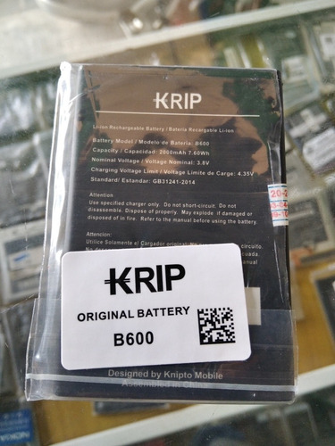 Batería Pila Krip K6 Modelo B600 Original