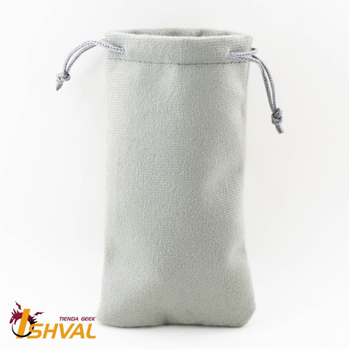 Imagen 2 de 3 de Bolsa De Terciopelo Para Dados De Rol - Gris (12x7cm)