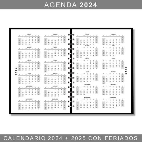 Agenda Imprimible 2024 Vista Semanal Editable 100 Ppt + Pdf en venta