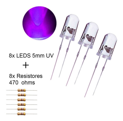 Kit Led P/ Armadilha De Mosquito Led+resistor+fonte+conector