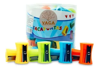 Sacapuntas Escolar Economico De Colores Bote Con 72 Pzs