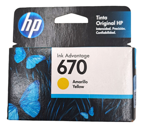 Cartucho Original Hp 670 Amarillo Para Deskjet Ink 4625 5525