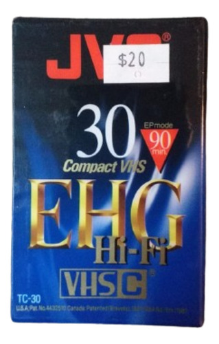 Compact Video Cassette Vhs C Jvc Hi-fi 90' Lp Nuevo