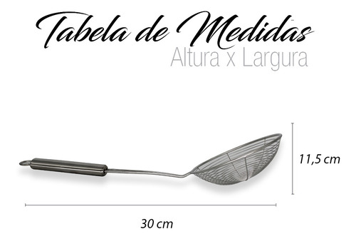 Imagem 3 de 7 de Escumadeira Frituras Pegador Escorredor Óleo Salgados Fritas