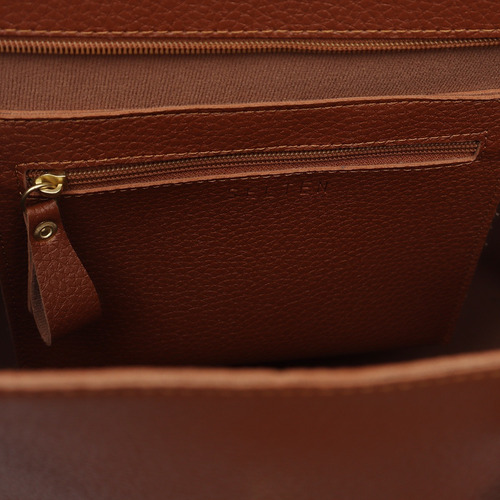 Imagem 5 de 9 de Bolsa Feminina Couro Ecológico Estilo Sacola + Porta Oculos