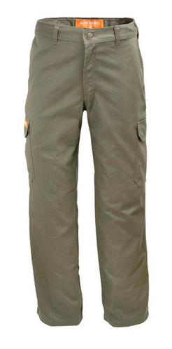 Pantalon Cargo Sin Pinzas 100% Algodon Ombu Aire Libre