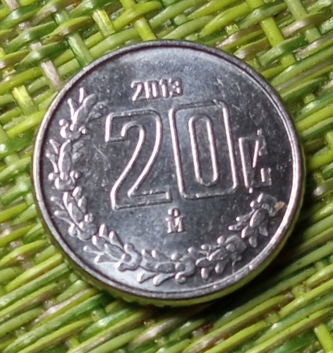 Moneda De 20 Centavos 2013 Sin Circular Brillo Original